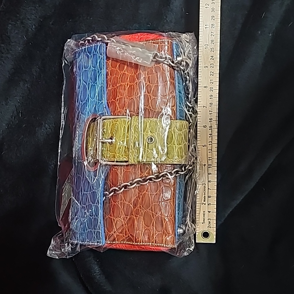 Cynthia Rowley Multi- Color Crocodile Clutch - Picture 9 of 10